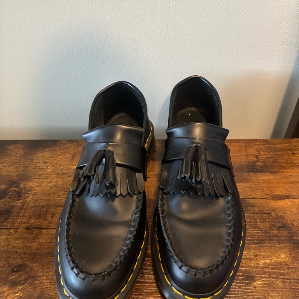 NWOT Men’s Dr. Martens Adrian Smooth Leather Tassel Loafers in Black Size 10